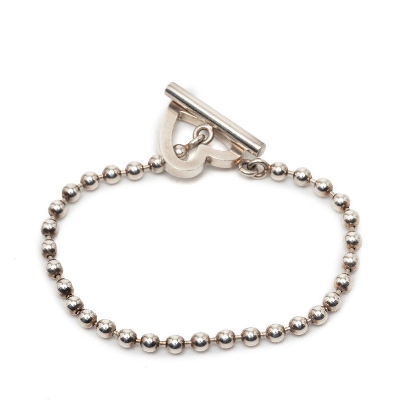 Gucci Heart Ball Chain Bracelet 18 Silver — view 3