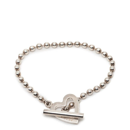 Gucci Heart Ball Chain Bracelet 18 Silver — view 2