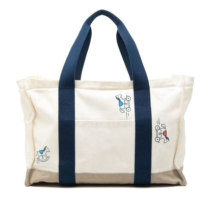 Hermes Adada Tote Mother's White Multicolor Canvas