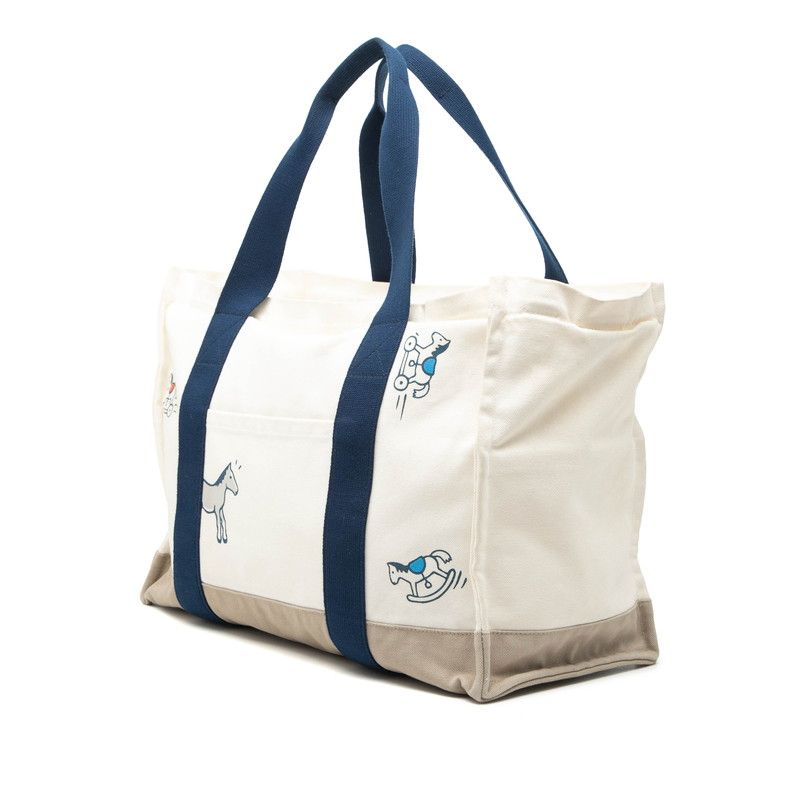 Hermes Adada Tote Mother's White Multicolor Canvas — view 2