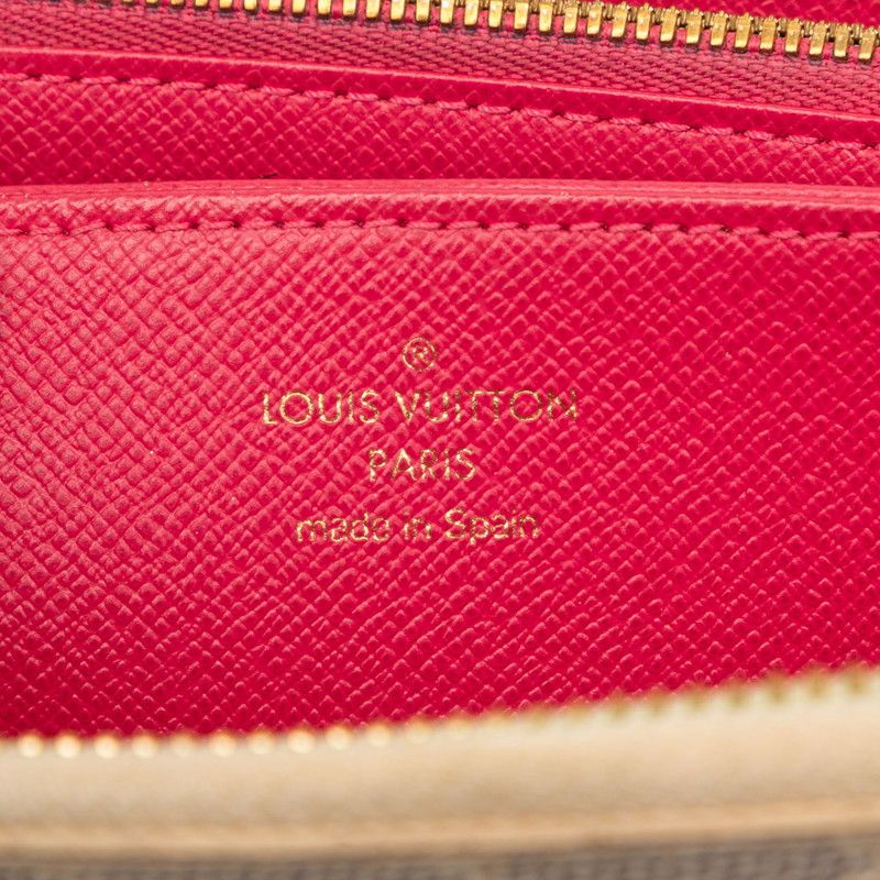 Louis Vuitton Damier Azur Zippy Wallet Studs Zip Around White Pink — view 7