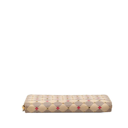 Louis Vuitton Damier Azur Zippy Wallet Studs Zip Around White Pink — view 3