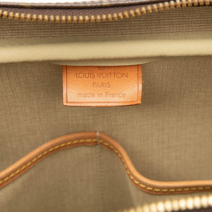Louis Vuitton Monogram Deauville Handbag Brown Leather — view 5