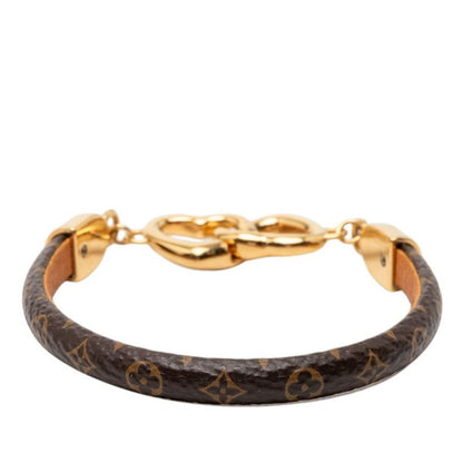 Louis Vuitton Monogram Say Yes Bracelet 17 Brown Gold Plated — view 3
