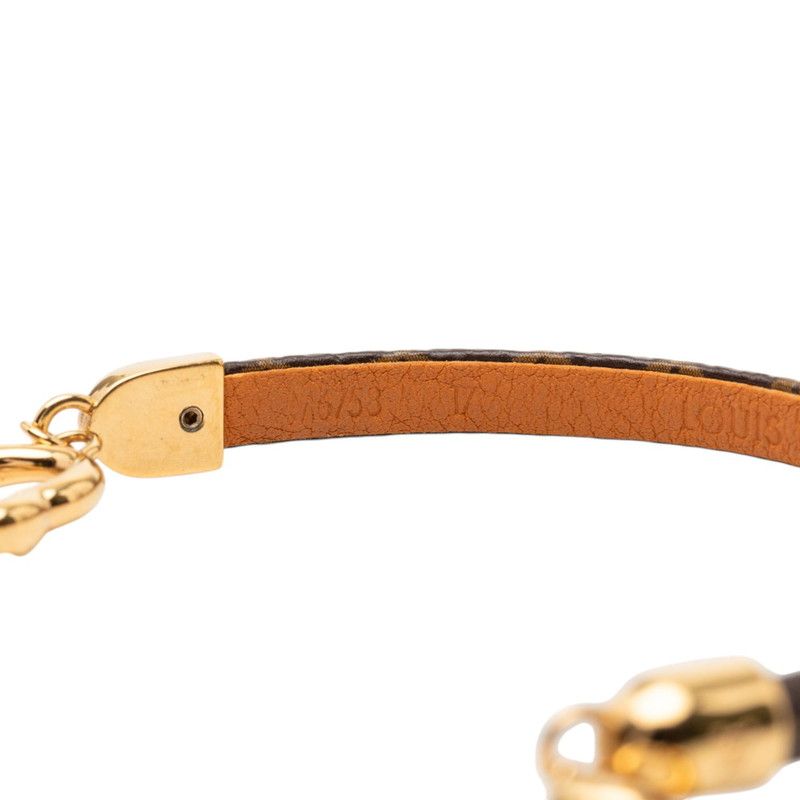 Louis Vuitton Monogram Say Yes Bracelet 17 Brown Gold Plated — view 5