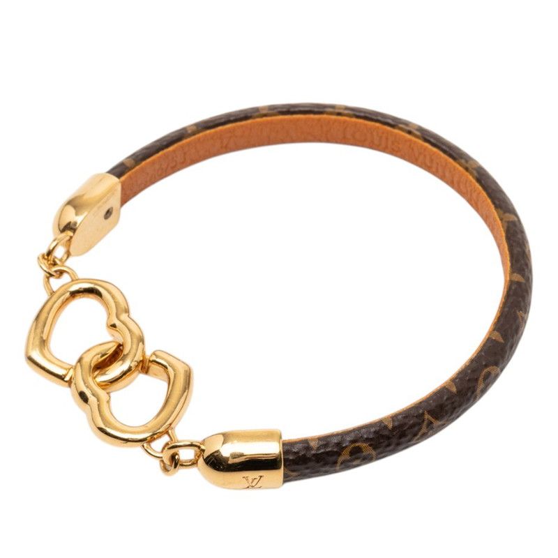 Louis Vuitton Monogram Say Yes Bracelet 17 Brown Gold Plated — view 2