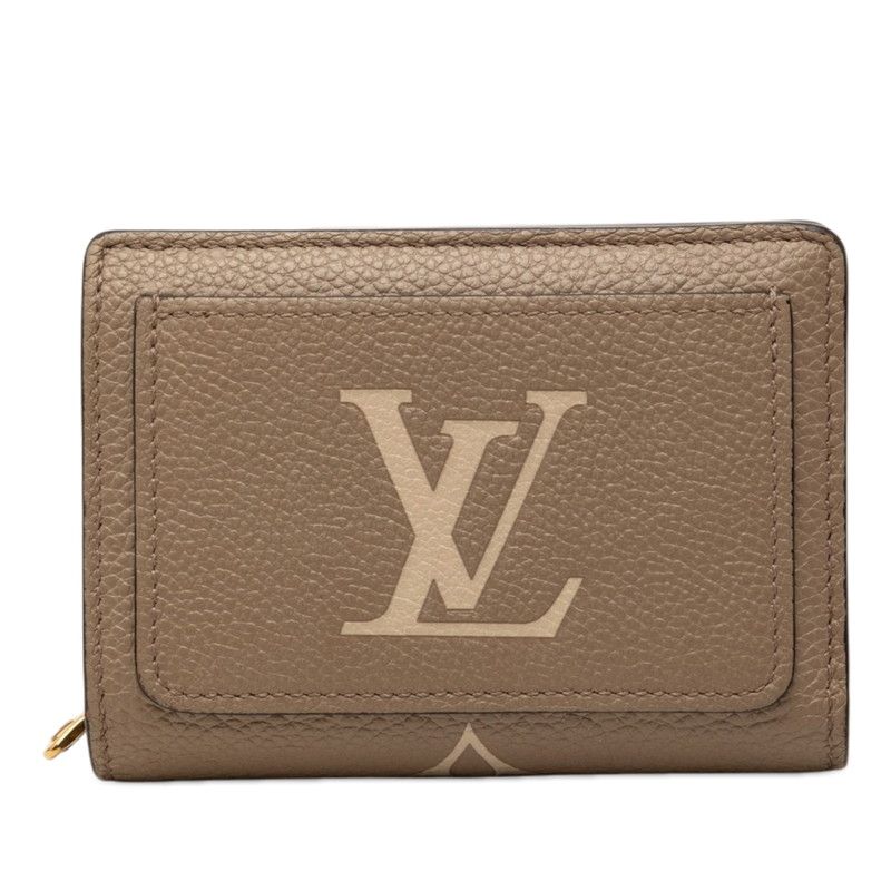 Louis Vuitton Monogram Empreinte Porte Feuille Bicolor Bifold Wallet Tourterelle