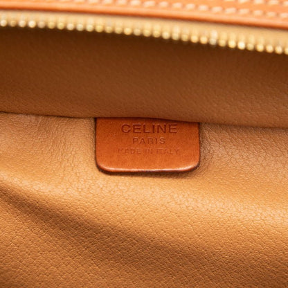 Celine Macadam Handbag Vanity Bag Brown Leather — view 5
