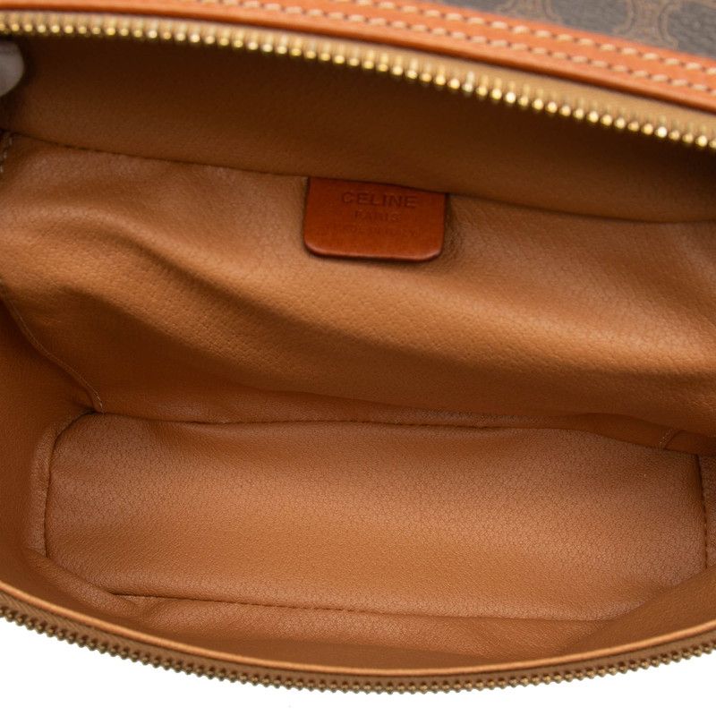 Celine Macadam Handbag Vanity Bag Brown Leather — view 4