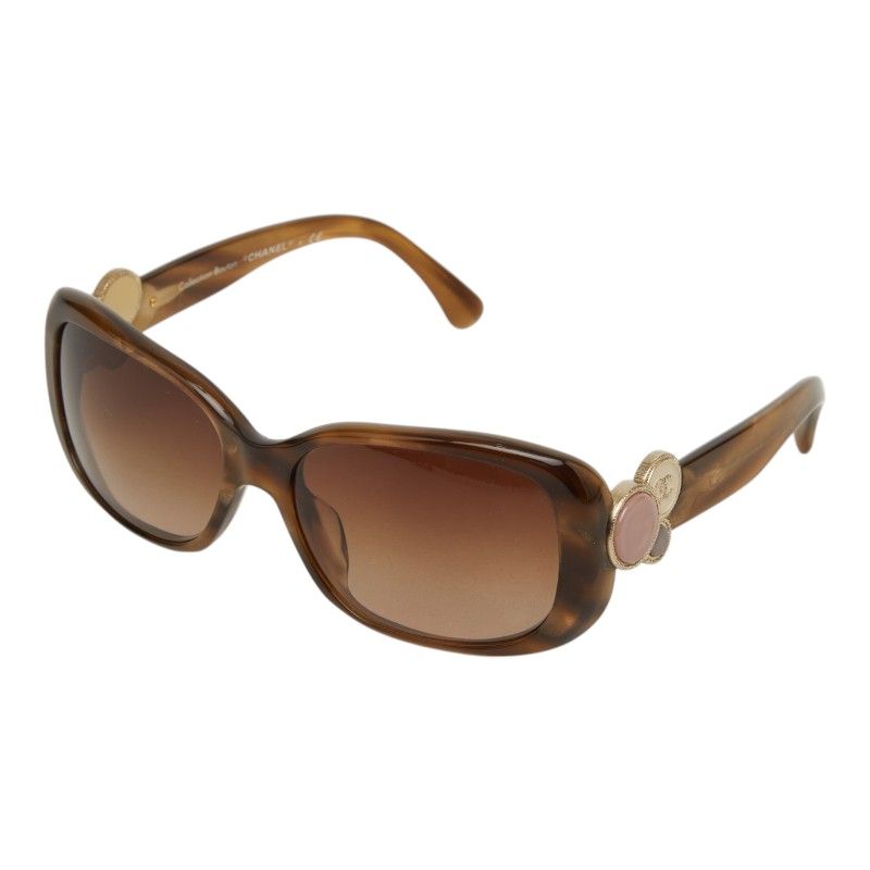 Chanel CC Logo Sunglasses 58 a Brown Acetate 1- Eyewear