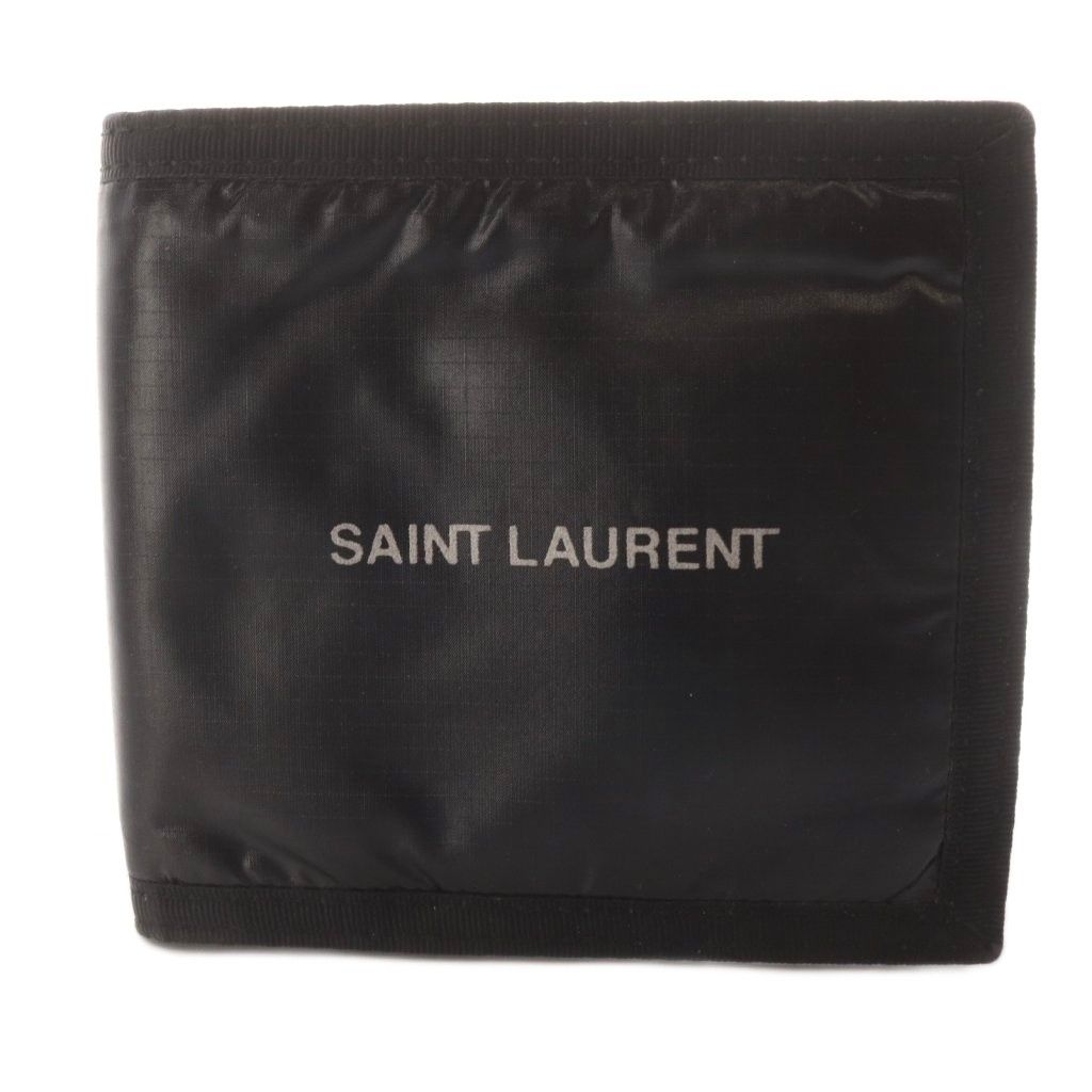 Saint Laurent Paris Nuxx East West Wallet Bifold Nylon Black