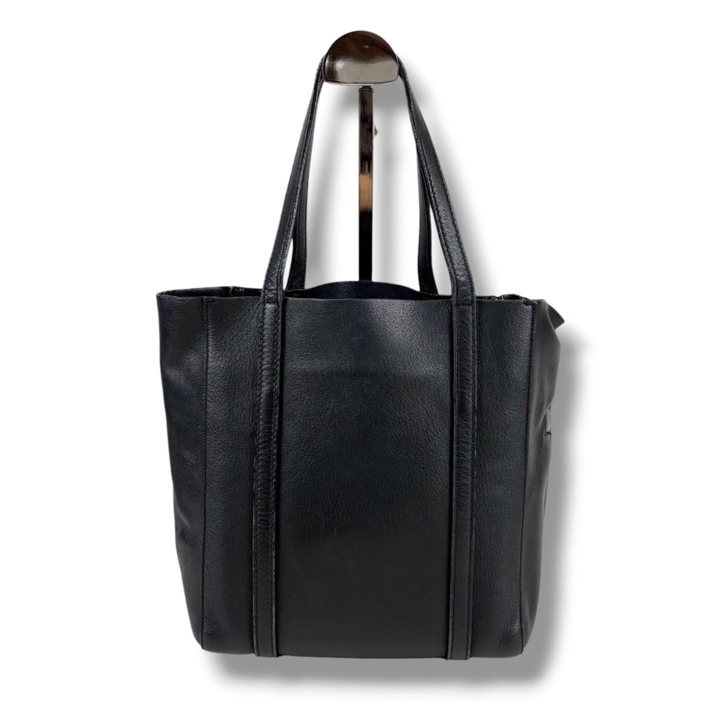 Balenciaga Everyday Tote XS Black Leather Logo Print — view 3