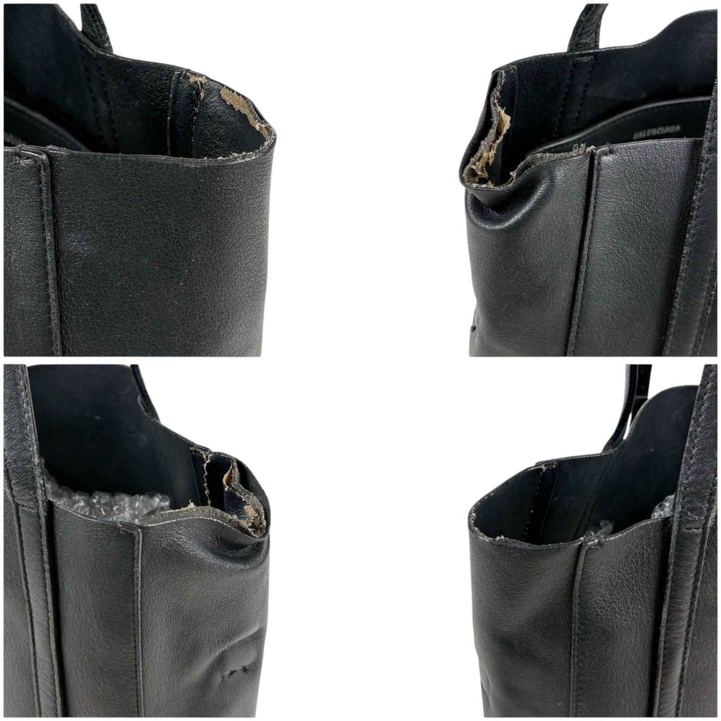Balenciaga Everyday Tote XS Black Leather Logo Print — view 5