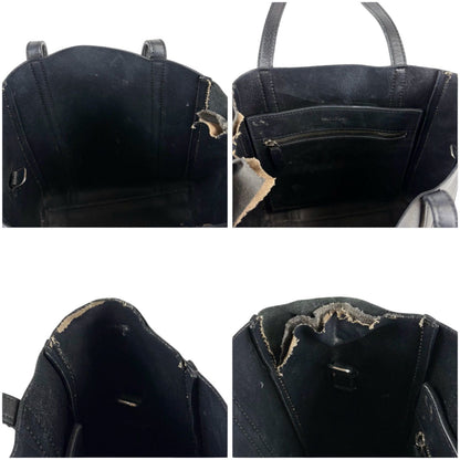 Balenciaga Everyday Tote XS Black Leather Logo Print — view 8