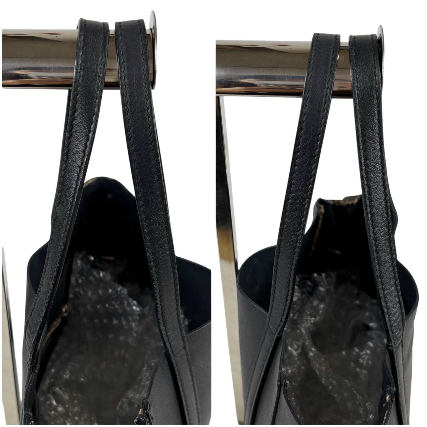 Balenciaga Everyday Tote XS Black Leather Logo Print — view 7