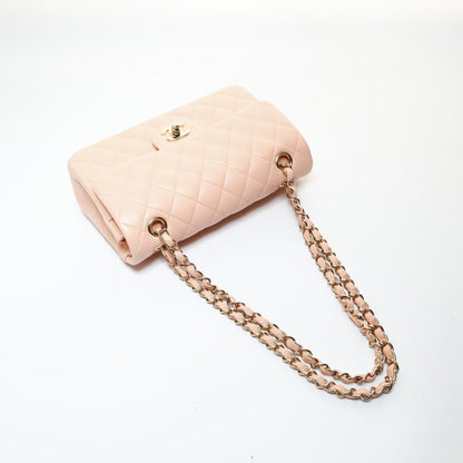 Chanel Shoulder Bag Quilted Double Flap Lambskin — view 9