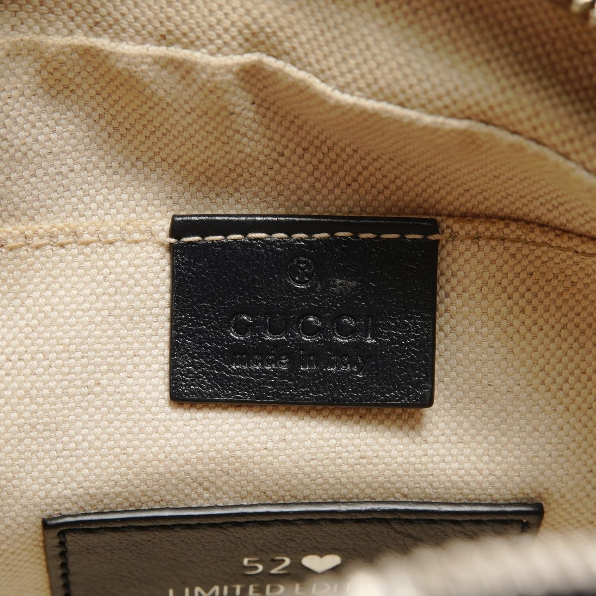 Gucci Shoulder Bag GG Marmont Canvas Embroidery Chain — view 9