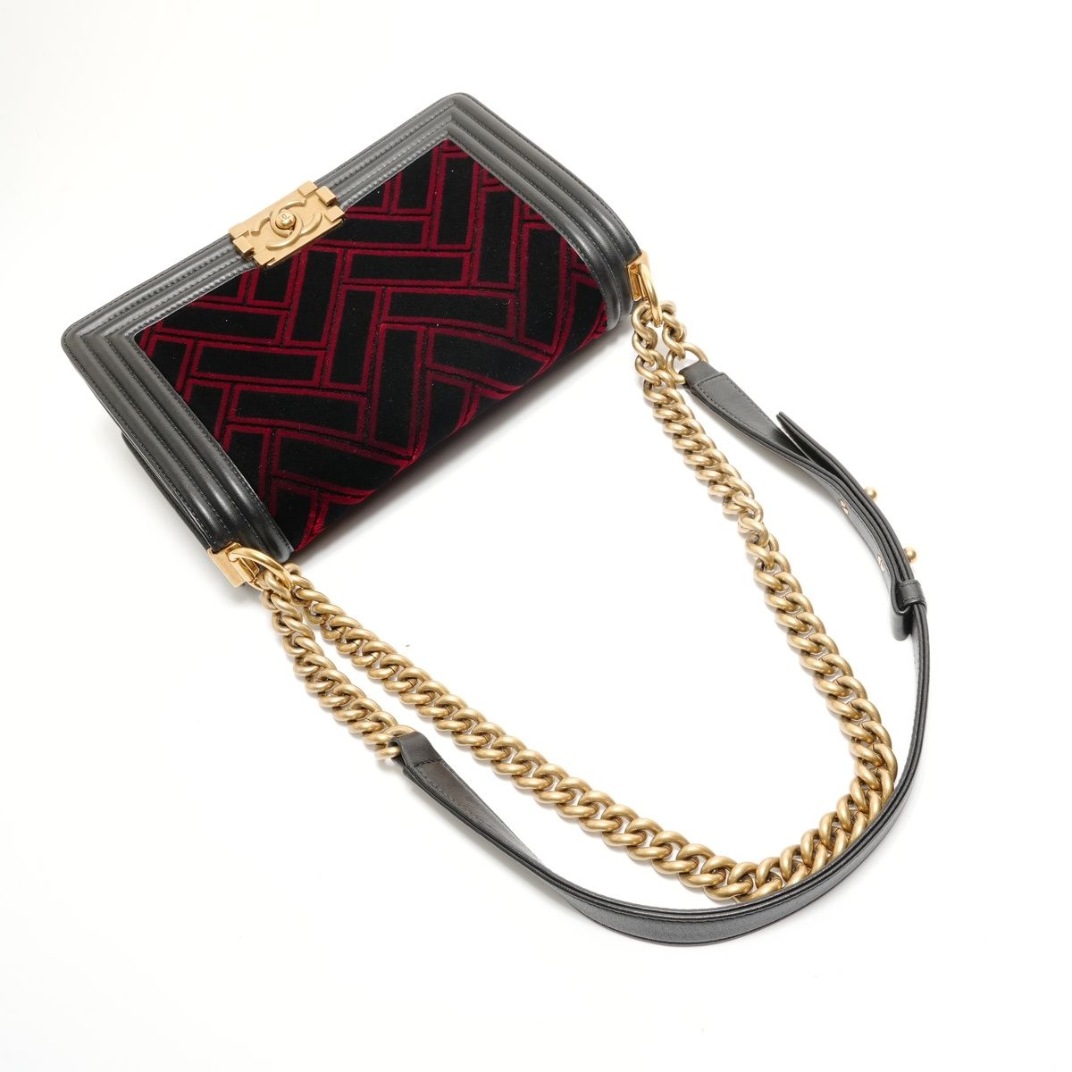Chanel Shoulder Bag Velour — view 8