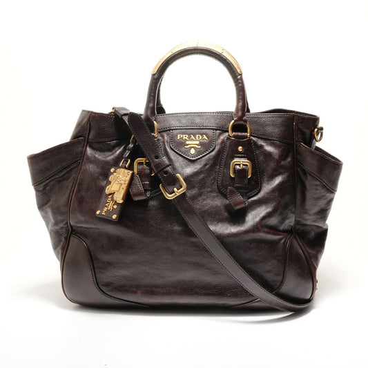 Prada Handbag Grasseca Frazi Dome Satchel