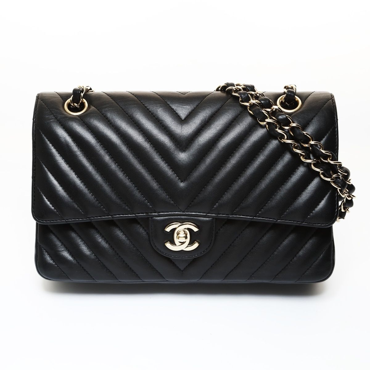 Chanel Shoulder Bag Chez Blanc CC Logo Double Flap