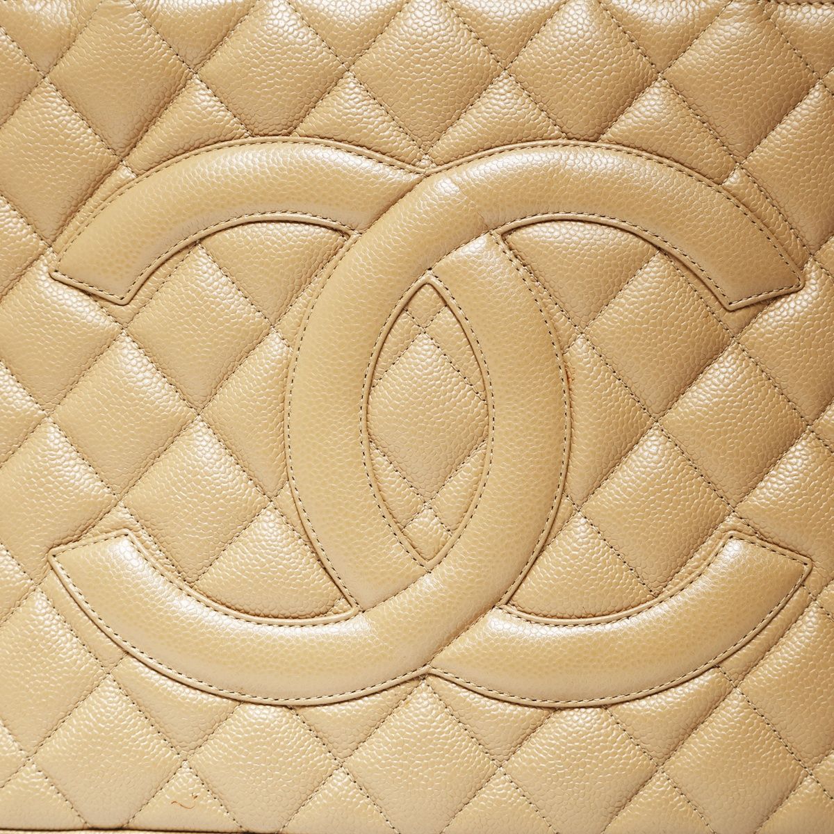 Chanel Handbag Medallion Tote Caviar Leather — view 8