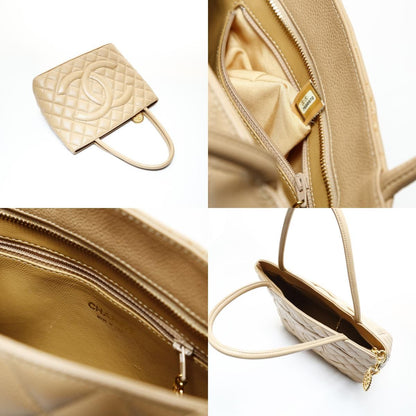 Chanel Handbag Medallion Tote Caviar Leather — view 9
