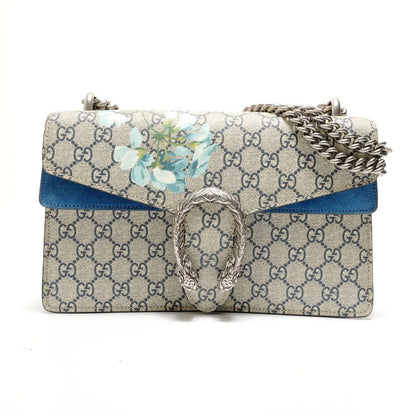 Gucci Shoulder Bag Dionysus GG Supreme Blue Mus Flora