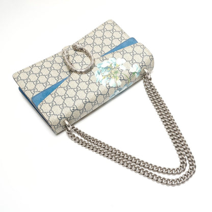 Gucci Shoulder Bag Dionysus GG Supreme Blue Mus Flora — view 8