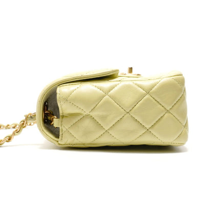 Chanel Shoulder Bag Mini Quilted Lambskin Matte Togo Rudo — view 3