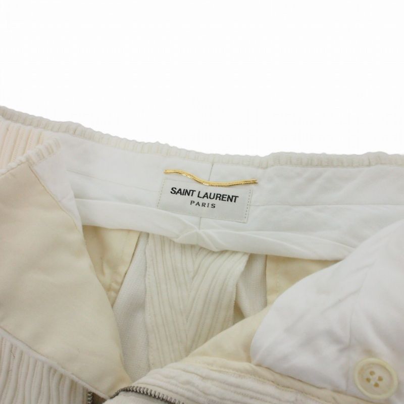 Saint Laurent Paris Corduroy Tack Pants 38 White — view 6