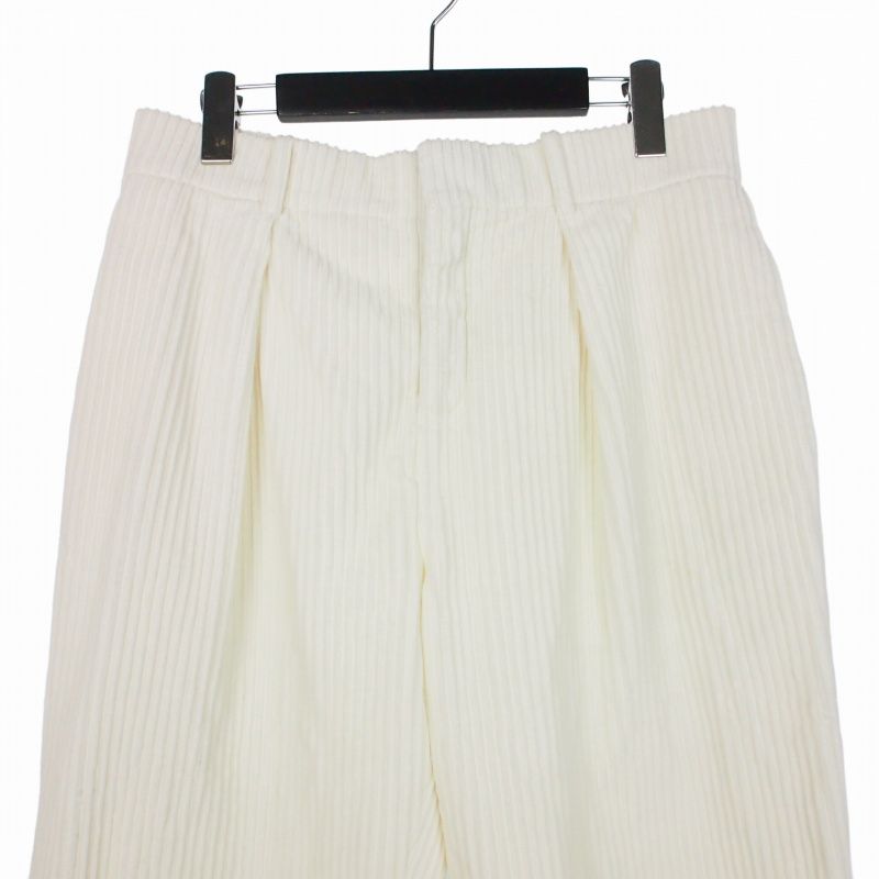 Saint Laurent Paris Corduroy Tack Pants 38 White — view 3