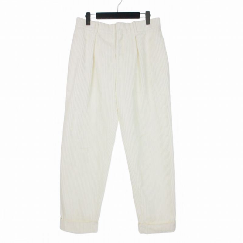 Saint Laurent Paris Corduroy Tack Pants 38 White