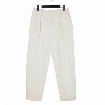 Saint Laurent Paris Corduroy Tack Pants 38 White