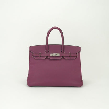 Hermes Candy Birkin 35 Tote Epsom Tosca Rosetyrien Purple Pink Silver