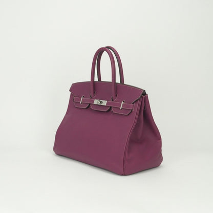 Hermes Candy Birkin 35 Tote Epsom Tosca Rosetyrien Purple Pink Silver — view 2