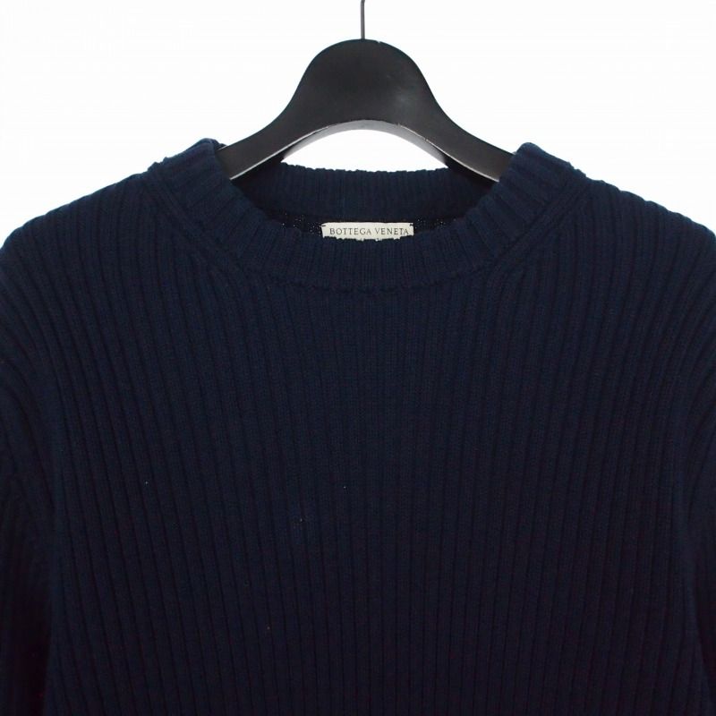 Bottega Veneta Rib Knit Sweater Long Sleeve 50 Navy Dark Blue — view 3