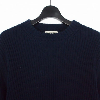 Bottega Veneta Rib Knit Sweater Long Sleeve 50 Navy Dark Blue — view 3