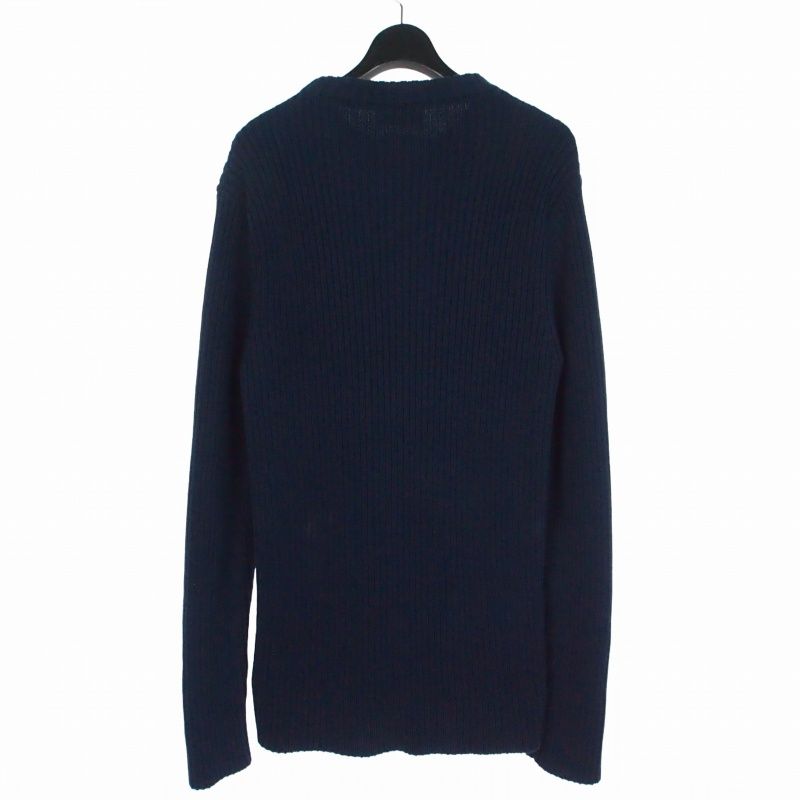 Bottega Veneta Rib Knit Sweater Long Sleeve 50 Navy Dark Blue — view 2