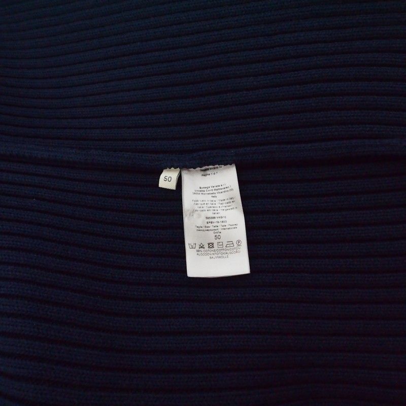 Bottega Veneta Rib Knit Sweater Long Sleeve 50 Navy Dark Blue — view 7