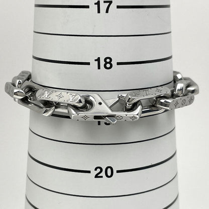 Louis Vuitton Bracelet Monogram Chain Metal Silver — view 3