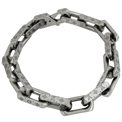 Louis Vuitton Bracelet Monogram Chain Metal Silver