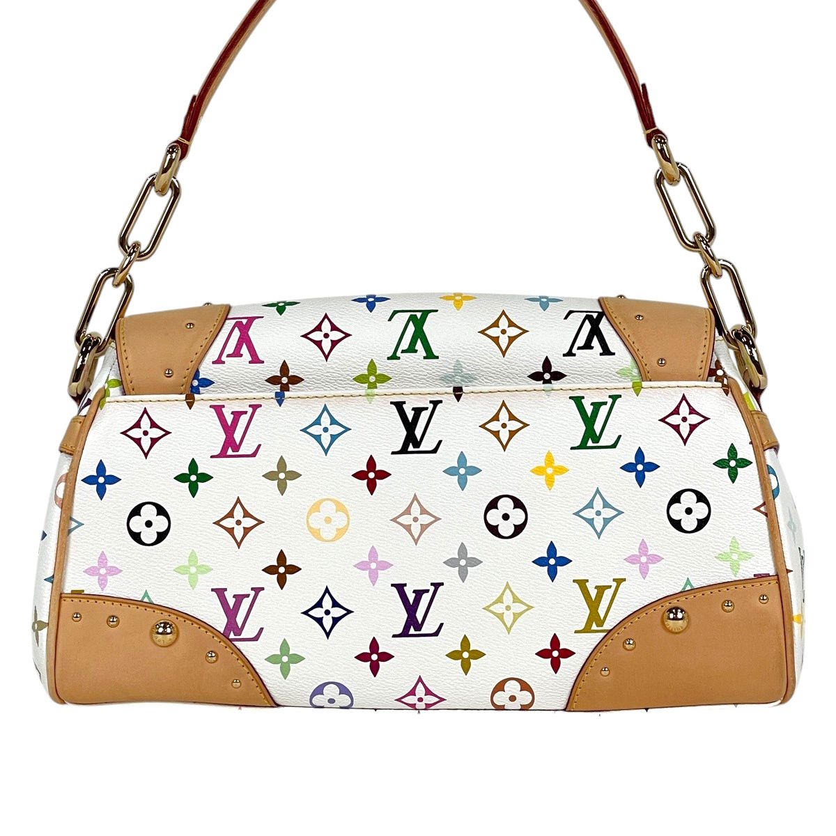 Louis Vuitton MM Shoulder Bag Monogram Multicolor Blanc — view 3