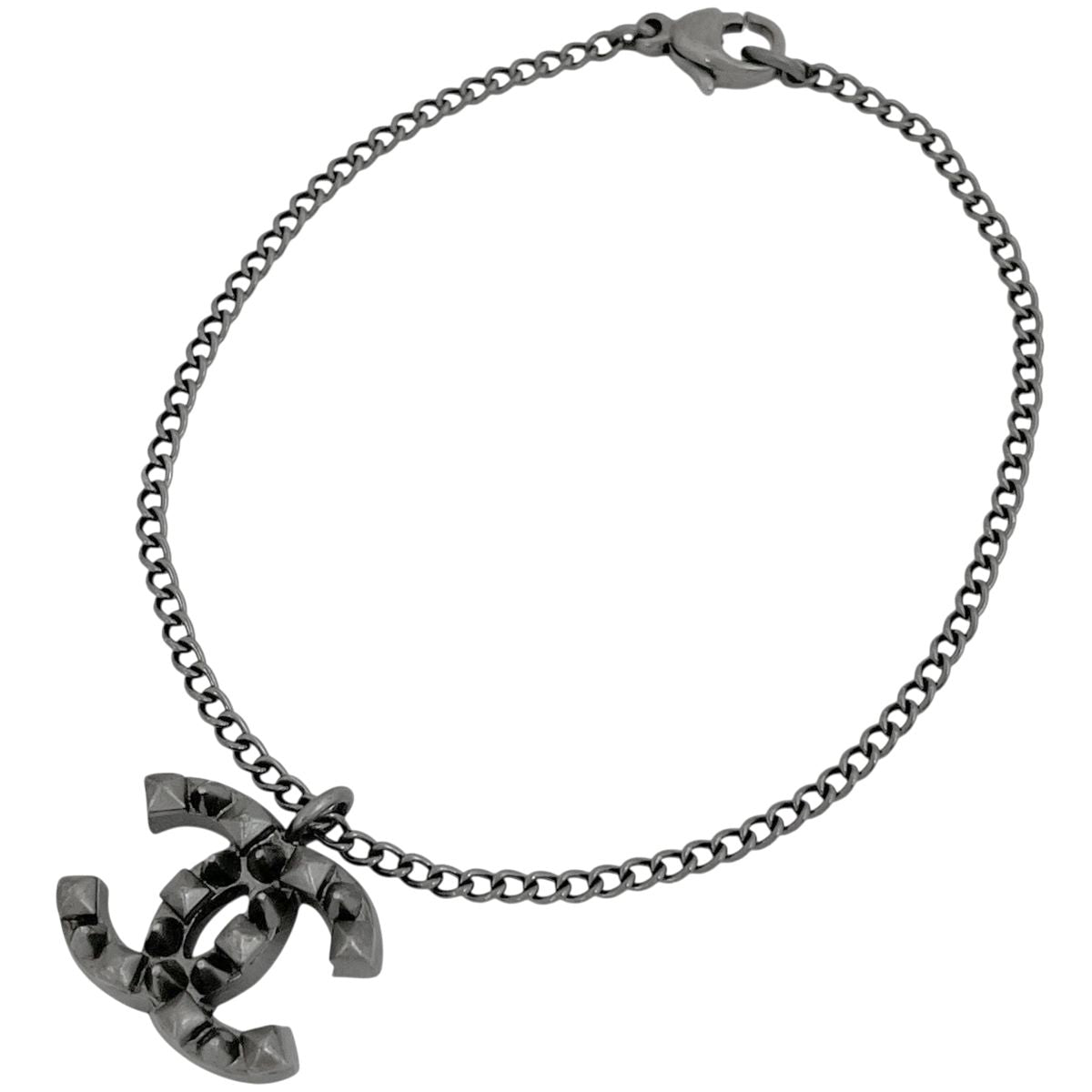 Chanel CC Logo Bracelet Silver Plated
