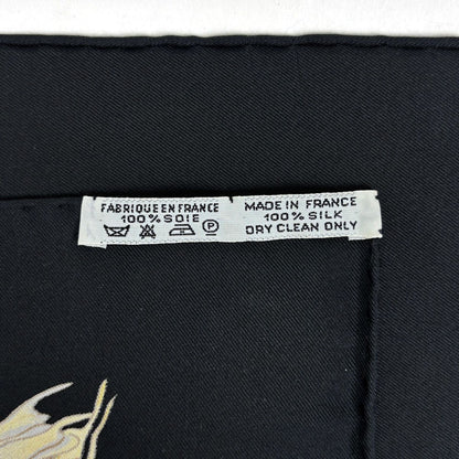 Hermes Carre 90 Passiflores Passion Flower Scarf Silk Black Multicolor — view 2