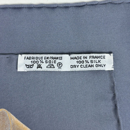 Hermes Carre 90 Grand Manege Great Training Horse Equipment Scarf Silk Gray — view 2