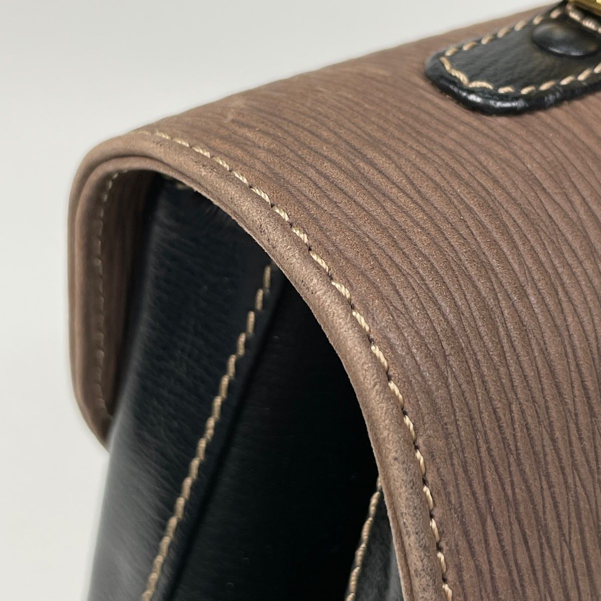 Loewe Velazquez Handbag 2-Way Leather Black Brown — view 4