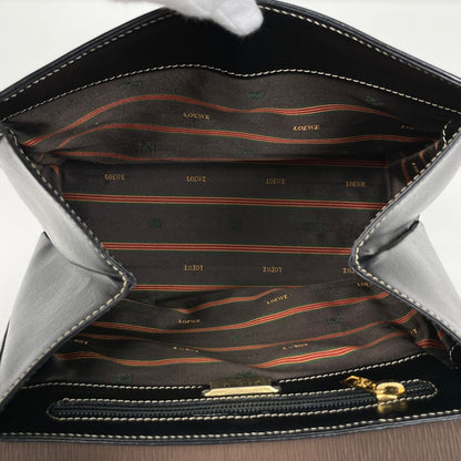 Loewe Velazquez Handbag 2-Way Leather Black Brown — view 7