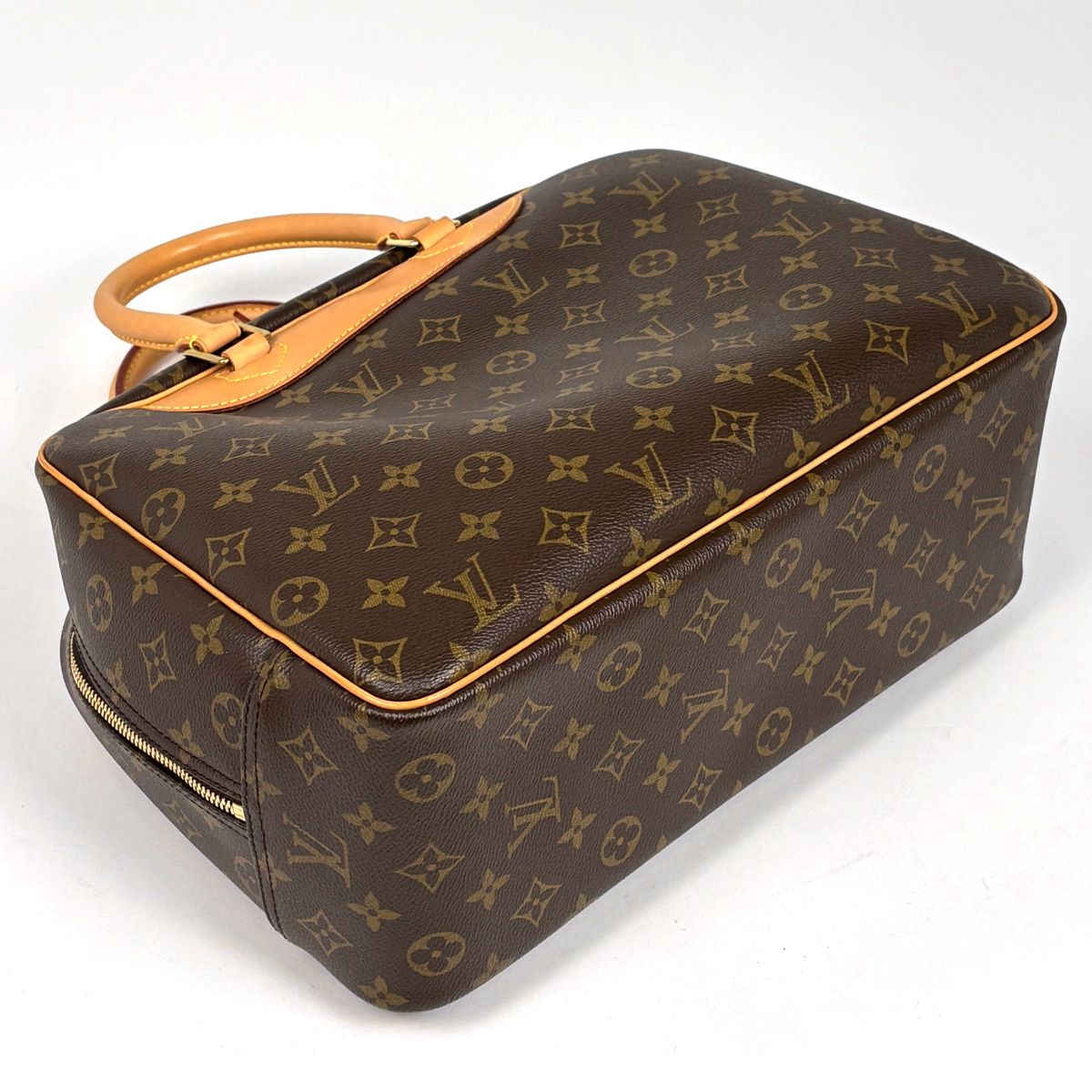 Louis Vuitton Deauville Bowling Vanity Handbag Monogram Brown — view 2
