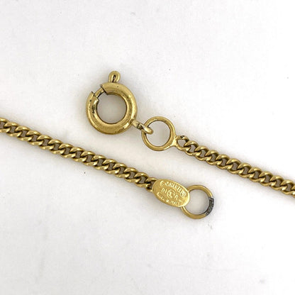 Chanel CC Logo Necklace Gold Plated Pink — view 3