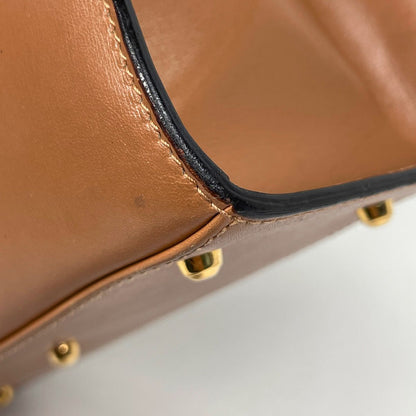 Gucci Ladylock Handbag 2-Way Vintage Leather Brown — view 3